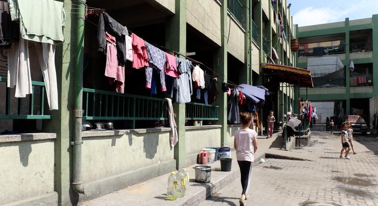 Gaza: With a suitcase for a school bag, classrooms have become shelters